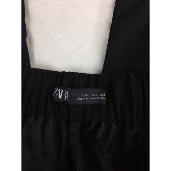 ZARA Black Flowy Bottoms - Picture 7 of 8